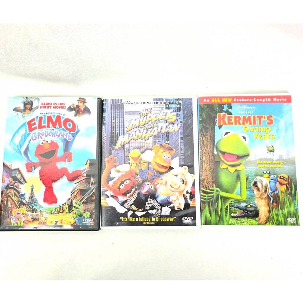 Kids DVD Lot Elmo Muppets Kermit Family Movies